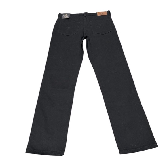 U.S. Polo Black Jeans Straight Leg Adjustable Waist Reinforced Knee Size 16 New - Picture 2 of 3